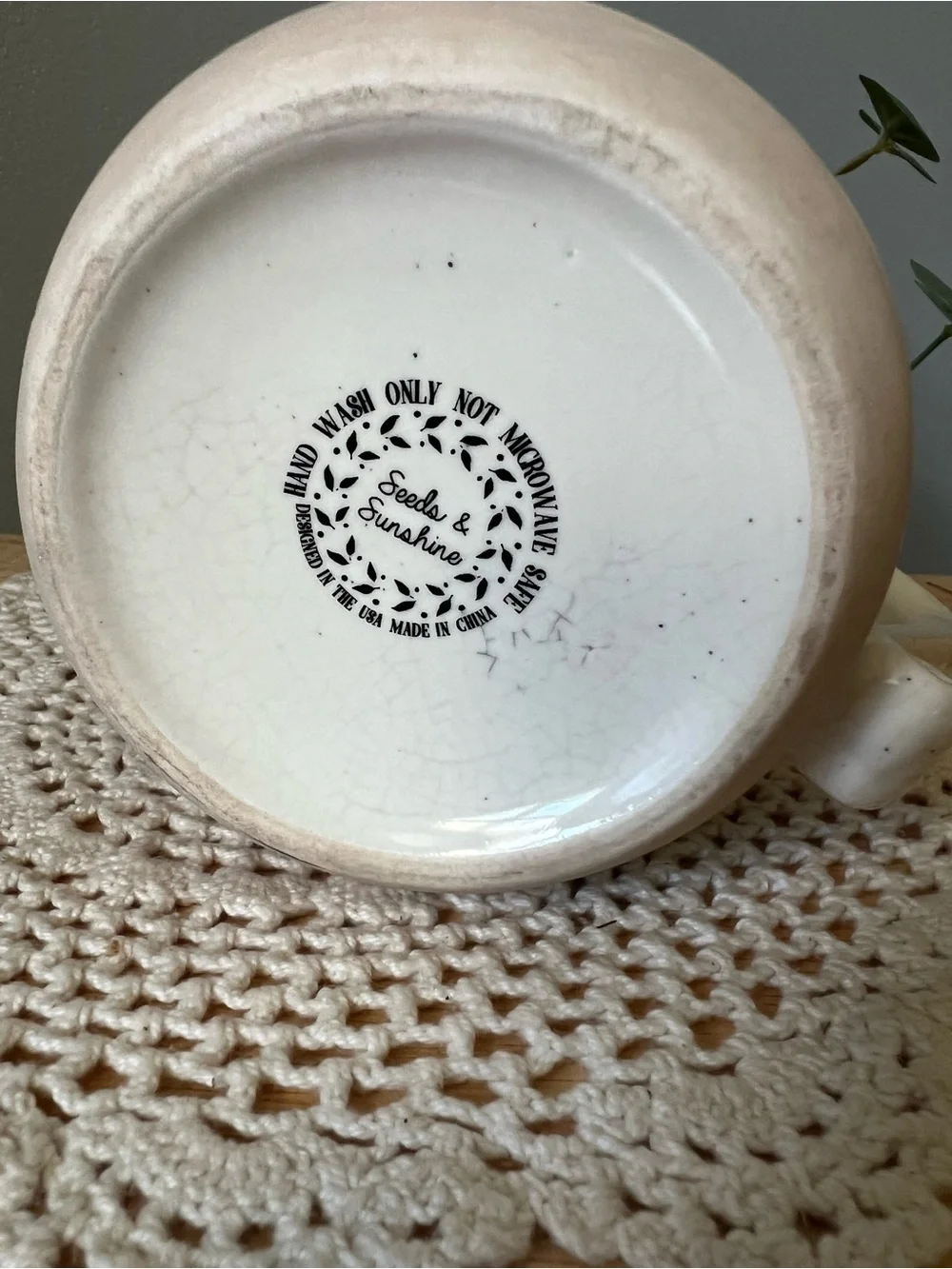 Ceramic Frog & Mushroom Large Coffee Mug Cottage Core Retro Vibe Earthenware